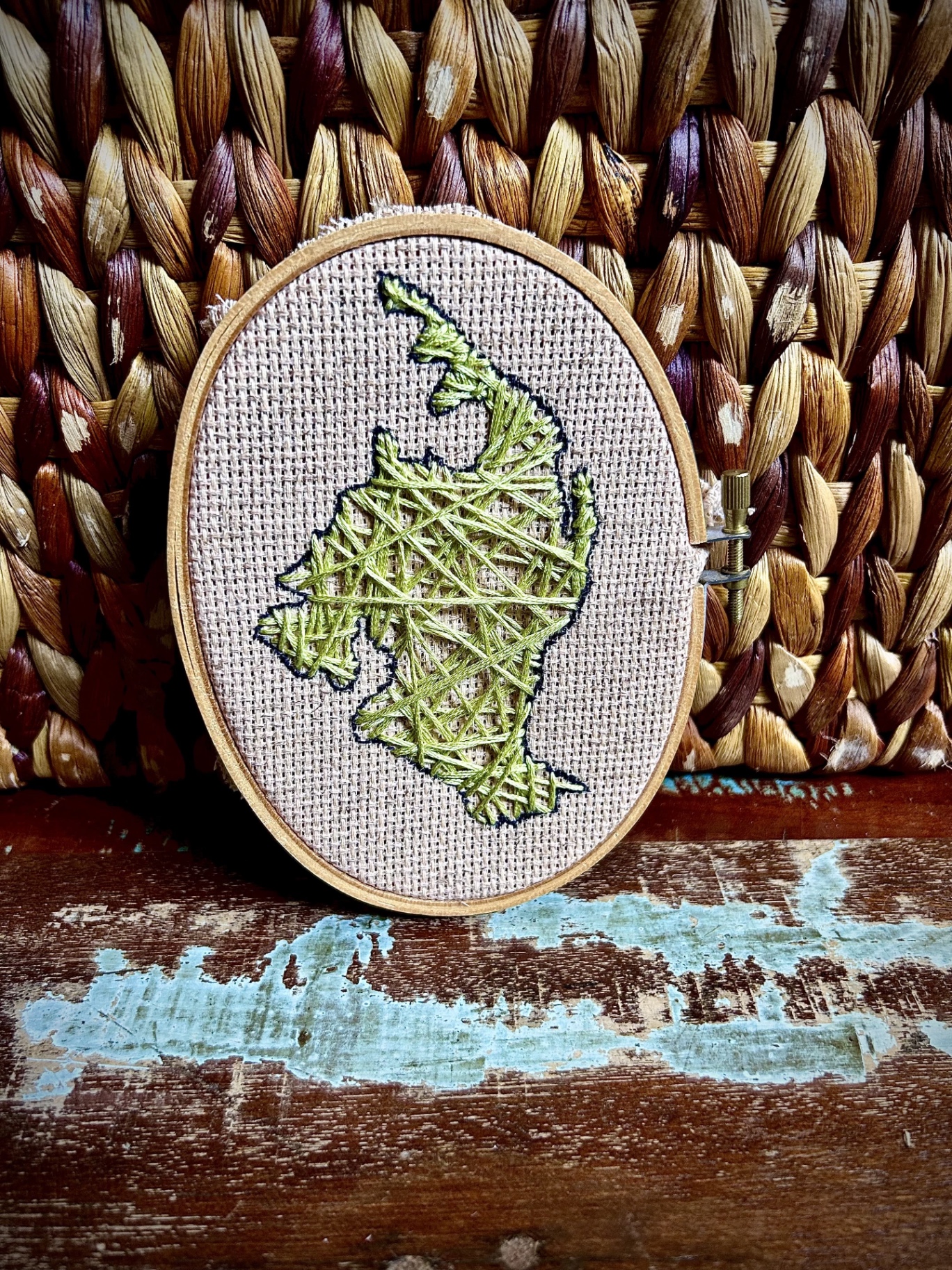 Stitched North America Hoop