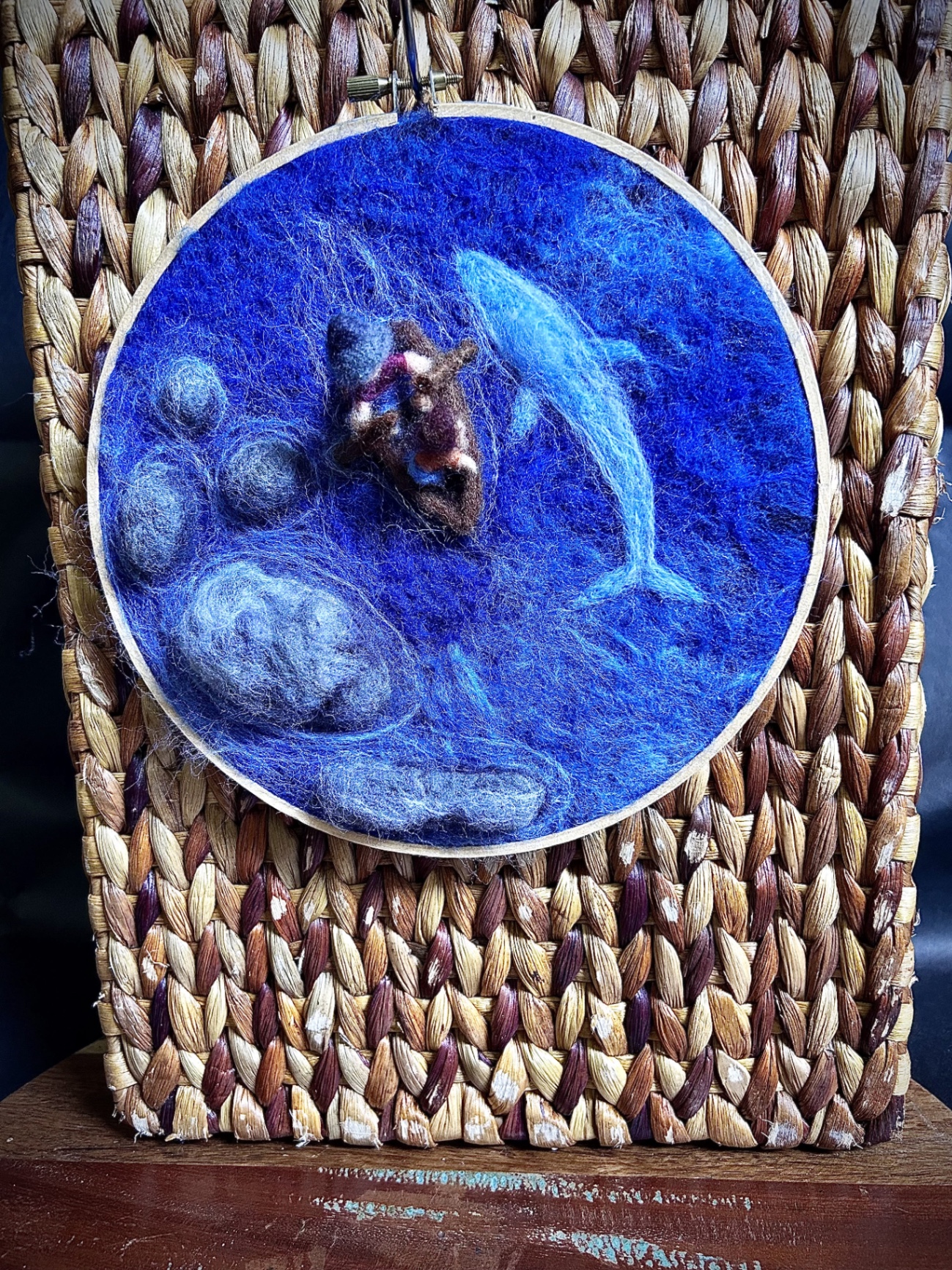 Deep Blue Whale Hoop