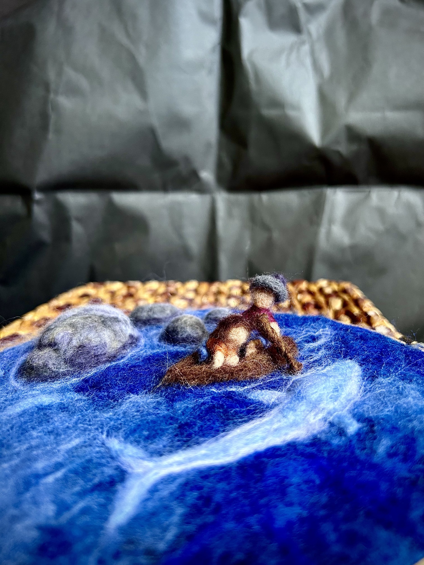 Hand-felted wool artwork by The Felted Fairy — Available