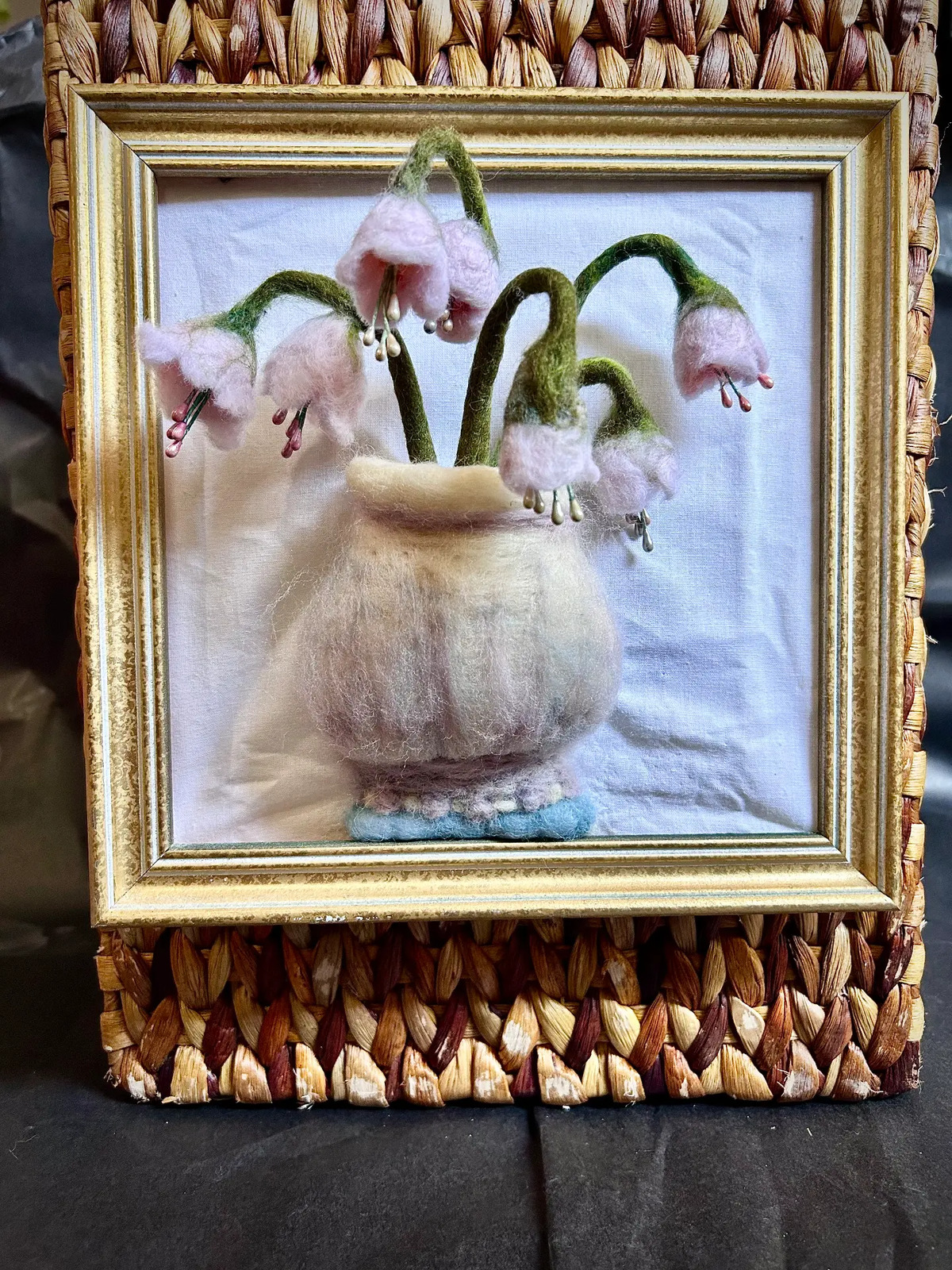 Bellflowers in a Stone Vase